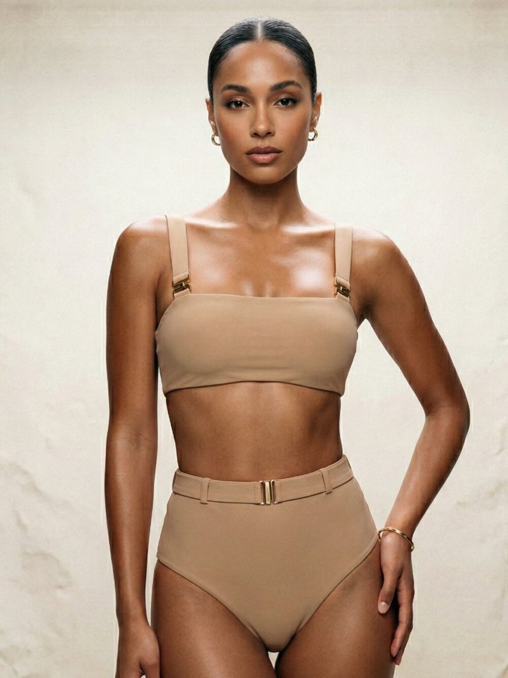 Elegant Tan Bikini Set